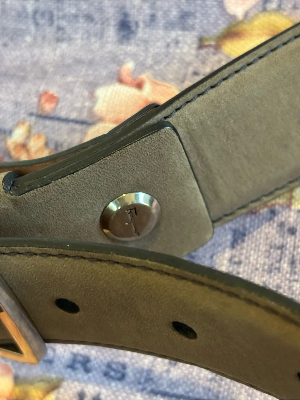 Salvatore Ferragamo men’s suede belt